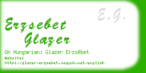 erzsebet glazer business card