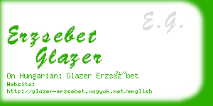 erzsebet glazer business card